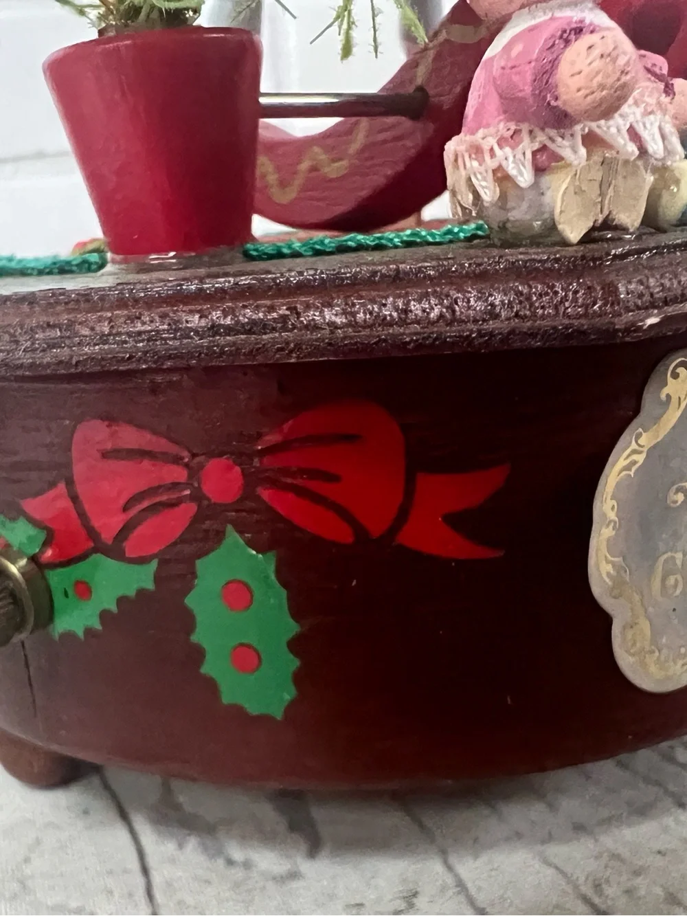 Vintage Kurt Adler A Victorian Christmas Music Box Rocking Horse Animated WORKS